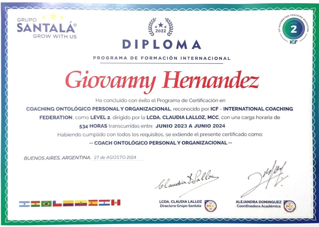 Diploma Coach ontologico y organizacional